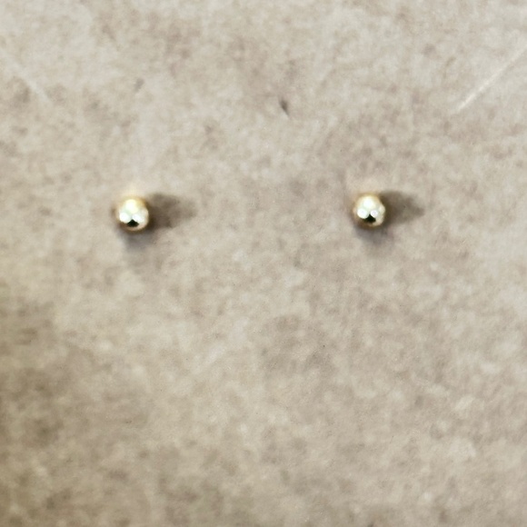 2/$15 Gold ball stud earrings. Very dainty bead earrings with post back. - Picture 11 of 11